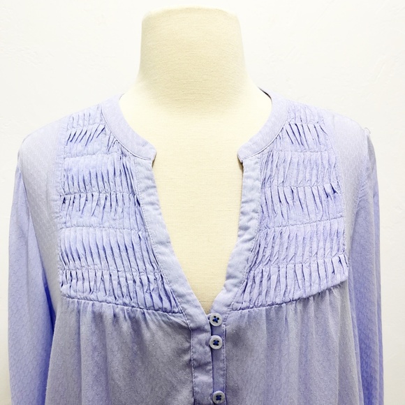 2/$20!!!! Maeve Anthro Periwinkle Pintuck Peasant Blouse Size 8 - Picture 4 of 8